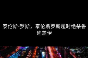 泰伦斯-罗斯，泰伦斯罗斯超时绝杀鲁迪盖伊