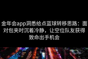 金年会app洞悉给点蓝球转移思路：面对包夹时沉着冷静，让空位队友获得致命出手机会