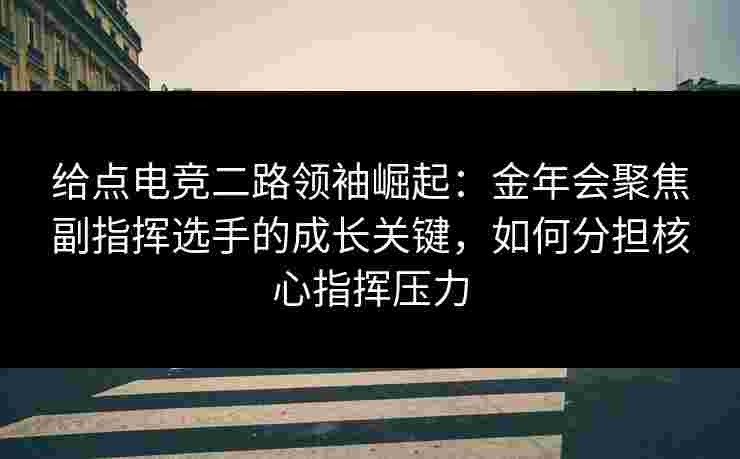 给点电竞二路领袖崛起：金年会聚焦副指挥选手的成长关键，如何分担核心指挥压力
